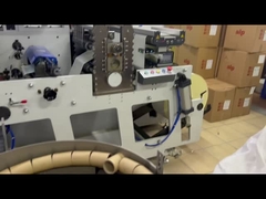 Máquina rotativa automática de corte, hendido y rebobinado