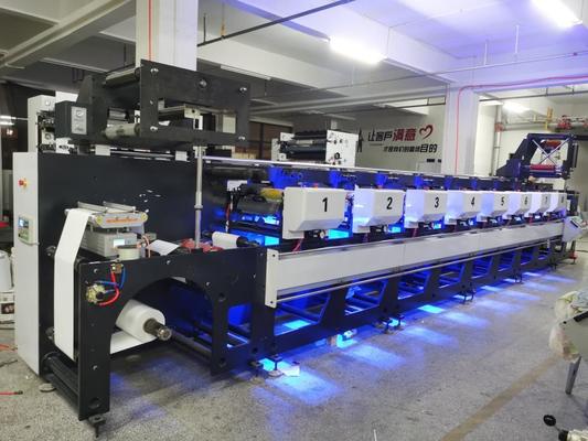 qualité  High Speed Automatic 4 6 8 Color Flexo Roll To Roll Sticker Lable Printing Machine With Video Camera usine