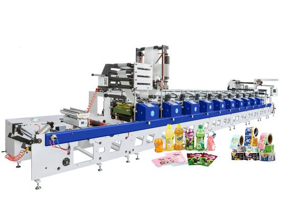 qualidade  SR-350 Adhesive Sticker Flexo Label Printing Machine 6 Colors Flexographic Machine with Die Cutting fábrica