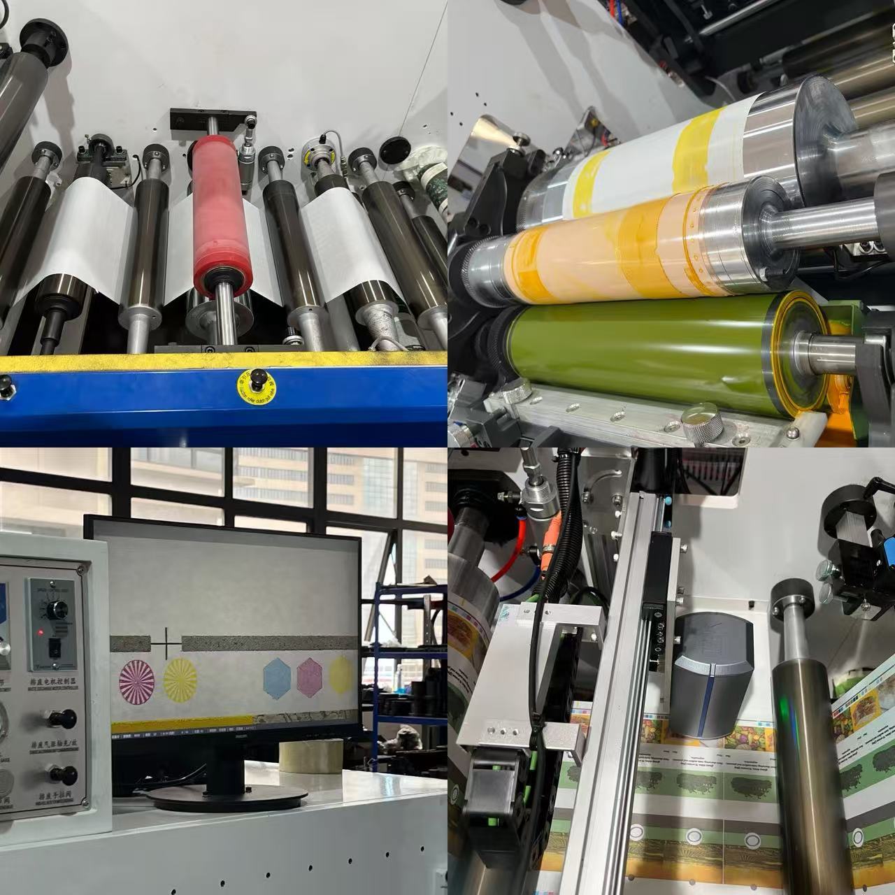 SR-350 Adhesive Sticker Flexo Label Printing Machine 6 Colors ...
