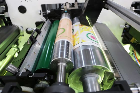 High Speed Automatic 8 Color Flexo Roll To Roll Sticker Lable Printing Machine With Video Camera