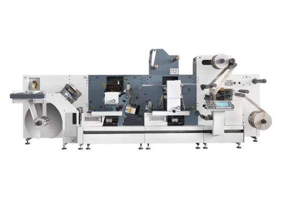 Hochgeschwindigkeits-Autoaufkleber-Flachbett-Heißfolienpräge-Halbrotations-Stanz-, Schneide- und Schlitzmaschine mit Flexo-Einheit