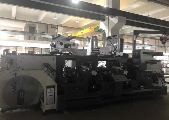 High Speed Auto Sticker Flat Bed Hot Foil Stamping Semi Rotary Die Cutting Slitting Machince with  Flexo Unit