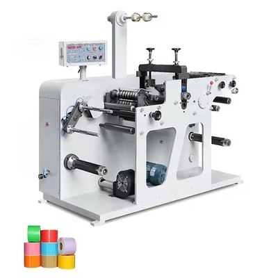 Roll Adhesive Label Logo Blank Barcode Sticker Cut Turret Rotary Die Cutting Machine With Slitting