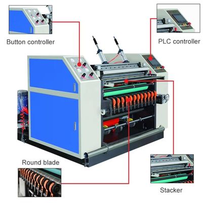 High Speed Automatic Thermal Paper Slitting Rewinding Machine Cash Register Paper Roll Slitting Rewinder Machine