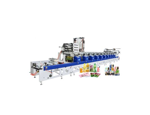 SR-350 Adhesive Sticker Flexo Label Printing Machine 6 Colors Paper Roll to Roll Die Cutting Flexographic Label Making Machine