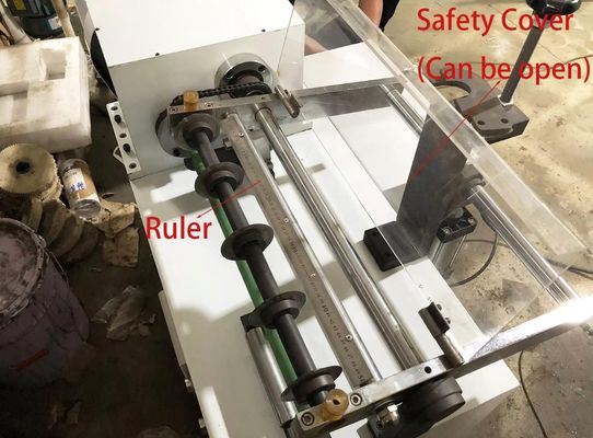 SR-500 Custom Shaft Inner Diameter Semi-Auto Paper Core Cutting Machine 6 Rotary Blades Pump Motor for Multi-Size Paper Tubes