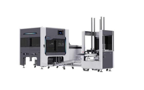 Machine de pliage et de collage de cartons offrant une vitesse de pliage de 30 à 60 cartons par minute, adaptée à l'automatisation de l'emballage